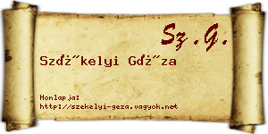 Székelyi Géza névjegykártya