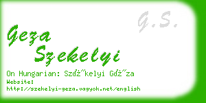 geza szekelyi business card